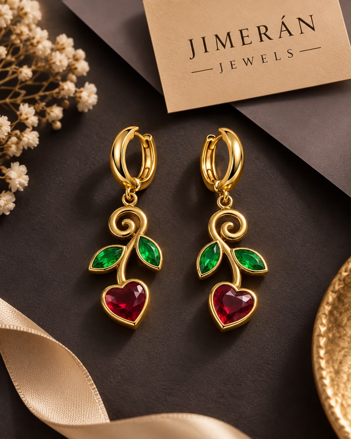 Green & Red Heart Hanging