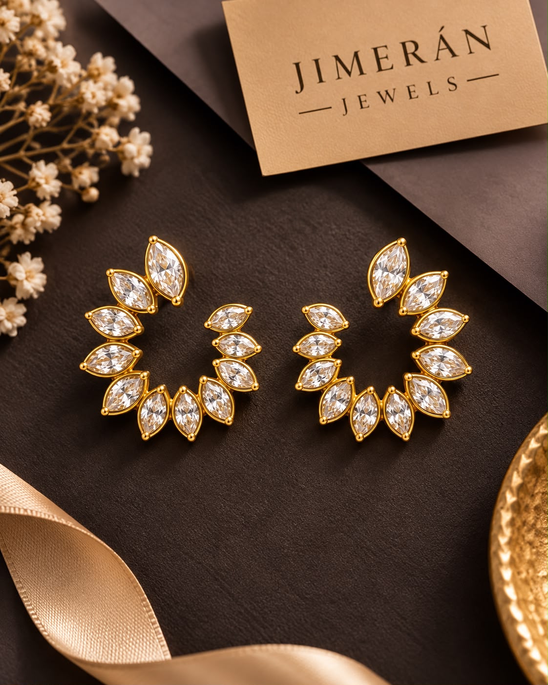 Zircon Flower Studs